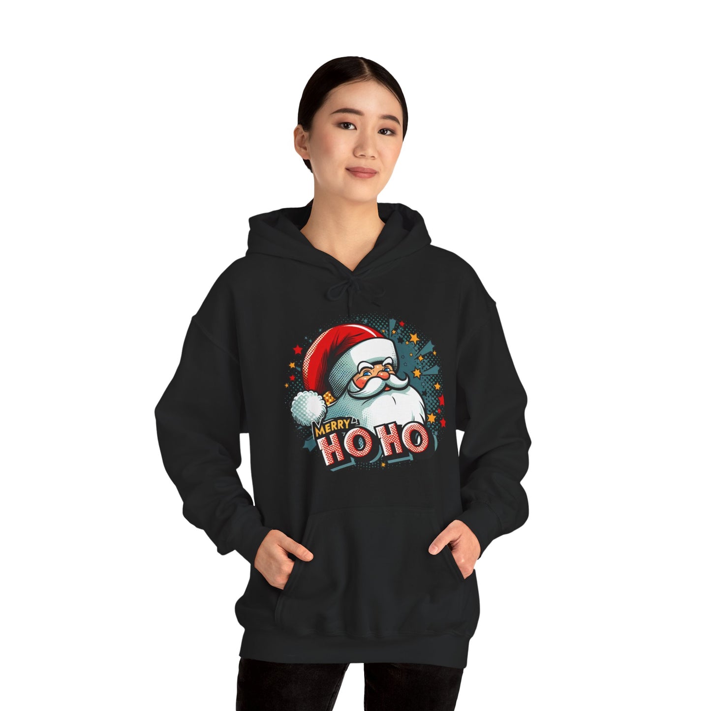 Christmas Santa Ho Ho Hoodie – Merry Ho Ho Festive Holiday Sweatshirt