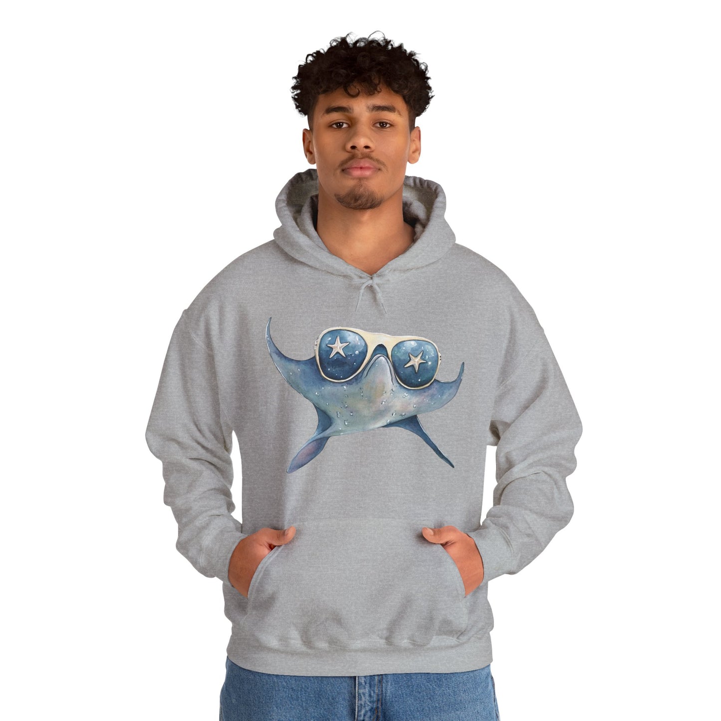 Manta Ray Sunglasses Hoodie – Cool Ocean Sea Life Sweatshirt