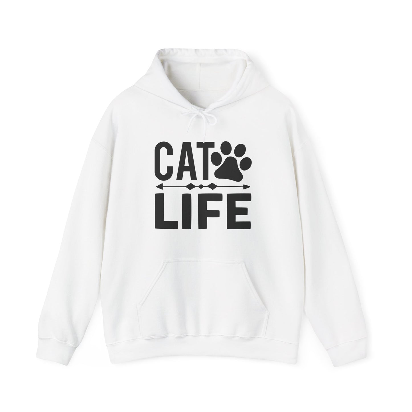 Cat Life Unisex Hoodie – Minimal Sweatshirt for Cat Lovers