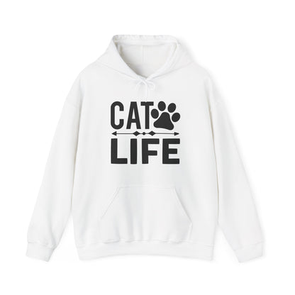 Cat Life Unisex Hoodie – Minimal Sweatshirt for Cat Lovers