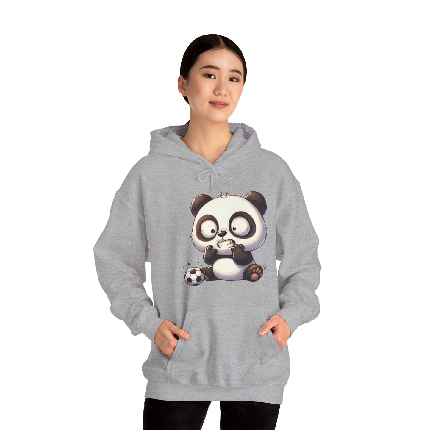 Cute Gamer Panda Hoodie – Adorable Panda Playing Video Games & Soccer Graphic Sweatshirt