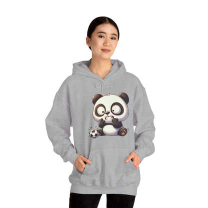 Cute Gamer Panda Hoodie – Adorable Panda Playing Video Games & Soccer Graphic Sweatshirt
