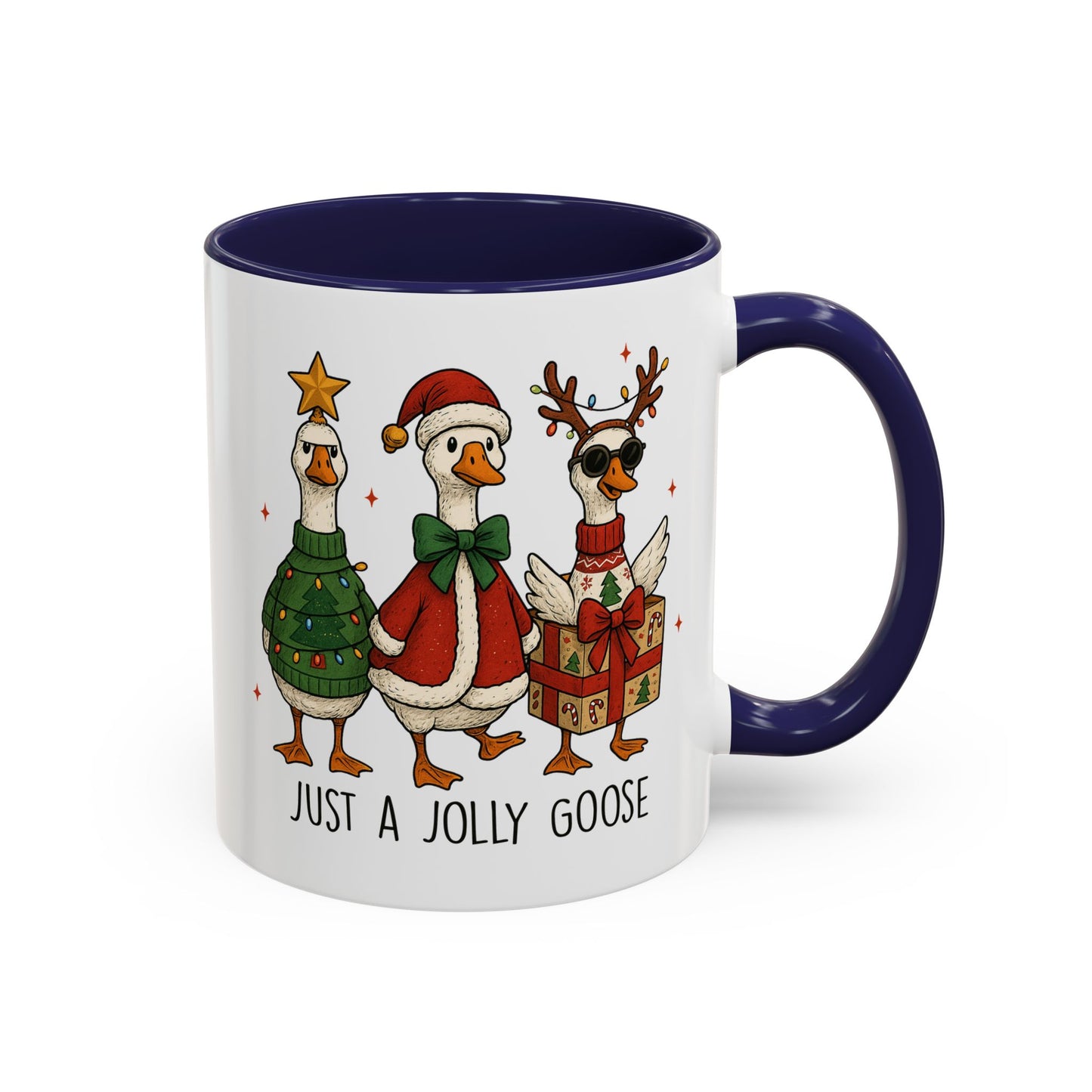 Just a Jolly Goose Christmas Mug – Funny Holiday Goose Coffee Cup