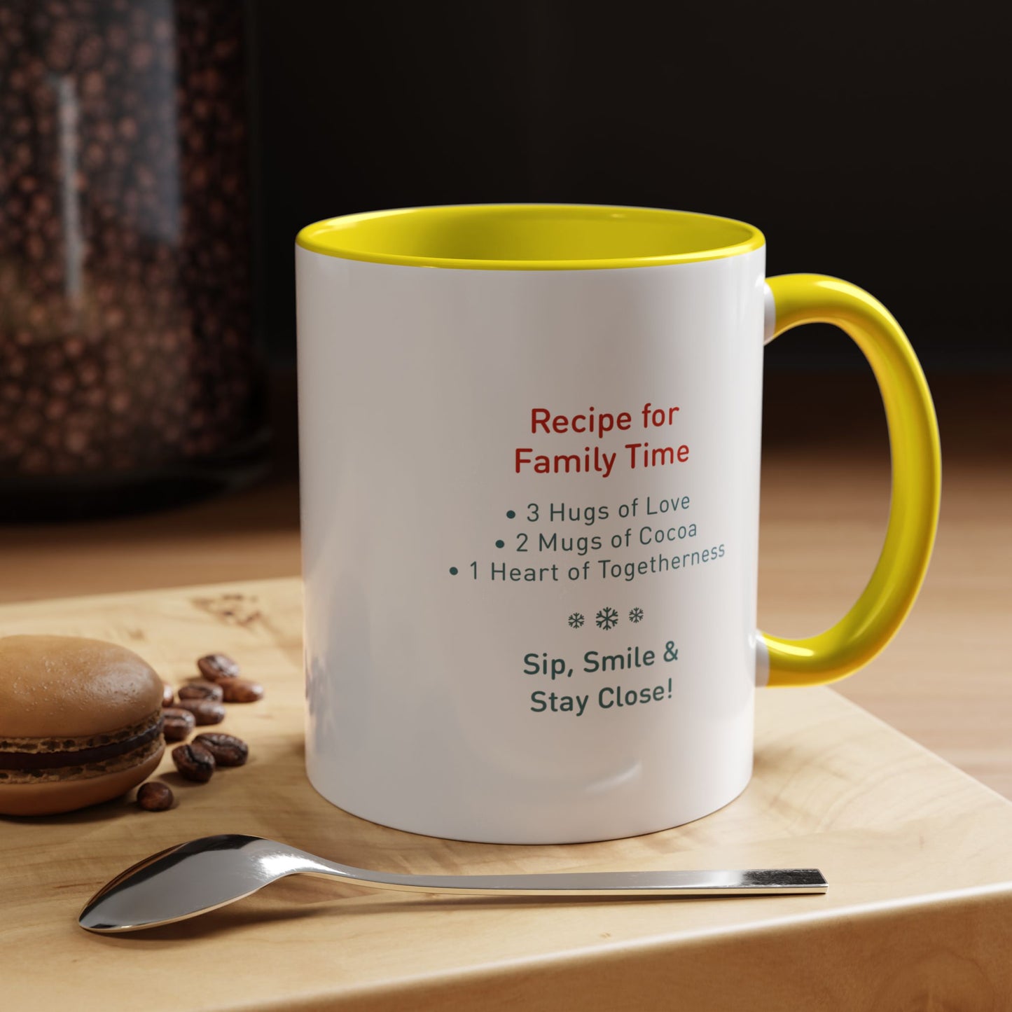 Holiday Recipe Coffee Mug – Recipe for Family Time Accent Mug (11/15oz)