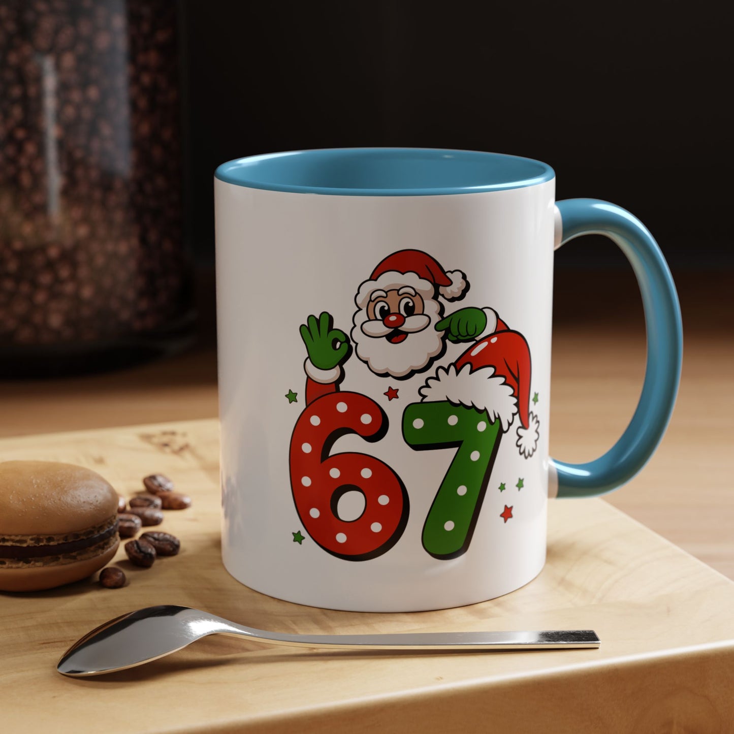 Santa 67 Christmas Coffee Mug — Festive Holiday Accent Mug (11/15oz)