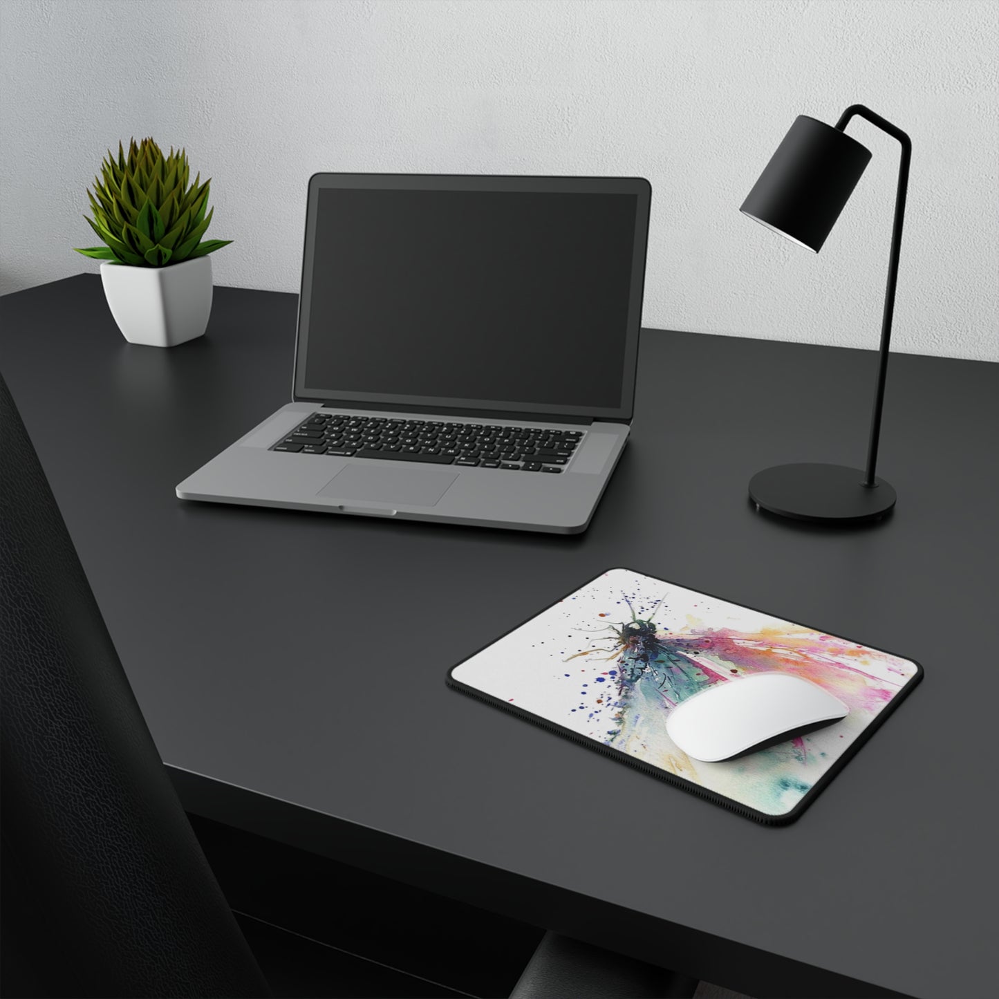 Watercolor Dragonfly Non-Slip Gaming Mouse Pad — Artistic Desk Mousepad for Gamers & Creatives