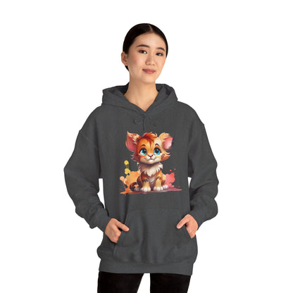 Cute Kitten Hoodie — Adorable Watercolor Cat Pullover for Cat Lovers