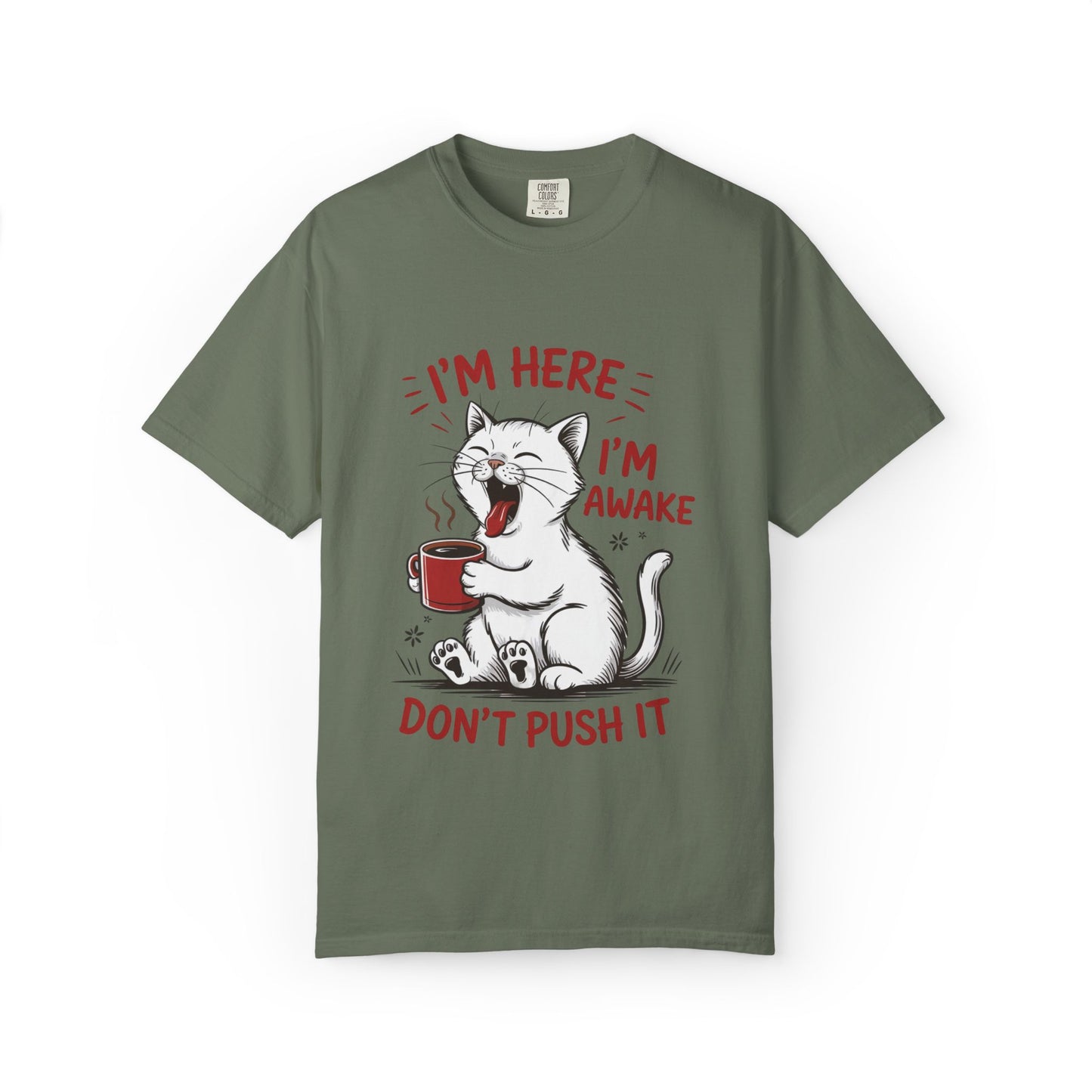 Funny Cat Coffee Unisex T-Shirt – Lazy Morning Cat Tee