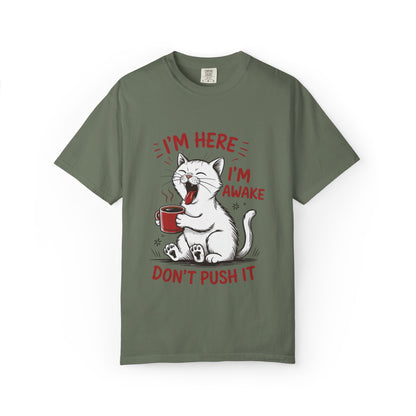 Funny Cat Coffee Unisex T-Shirt – Lazy Morning Cat Tee