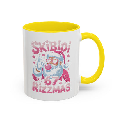 Skibidi Rizzmas Coffee Mug — Funny Santa Holiday Accent Mug (11/15oz)