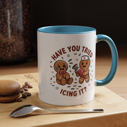 Have You Tried Icing It? Gingerbread Cookie Coffee Mug — Cute Holiday Baking Gift (11/15 oz)