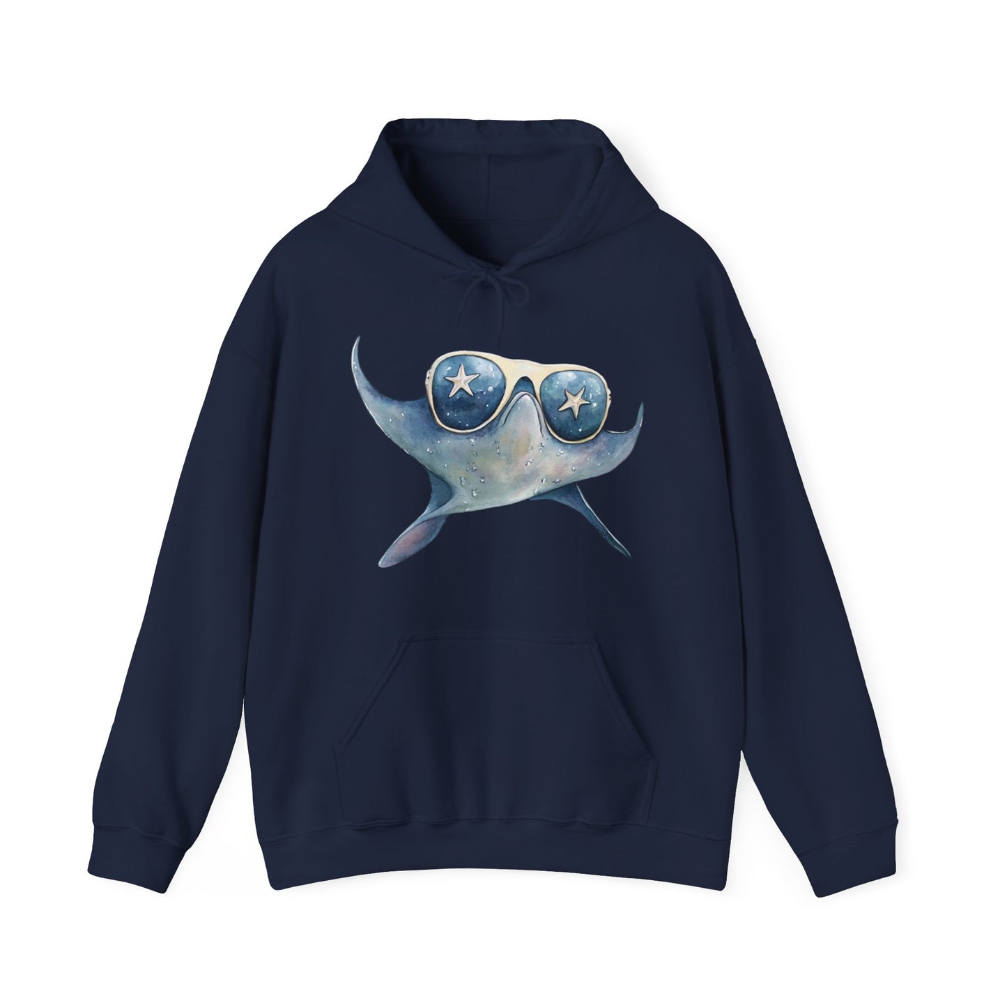 Manta Ray Sunglasses Hoodie – Cool Ocean Sea Life Sweatshirt