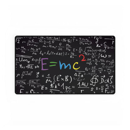 E=mc Science Desk Mat — Math & Physics Formula Gaming/Worksurface Pad