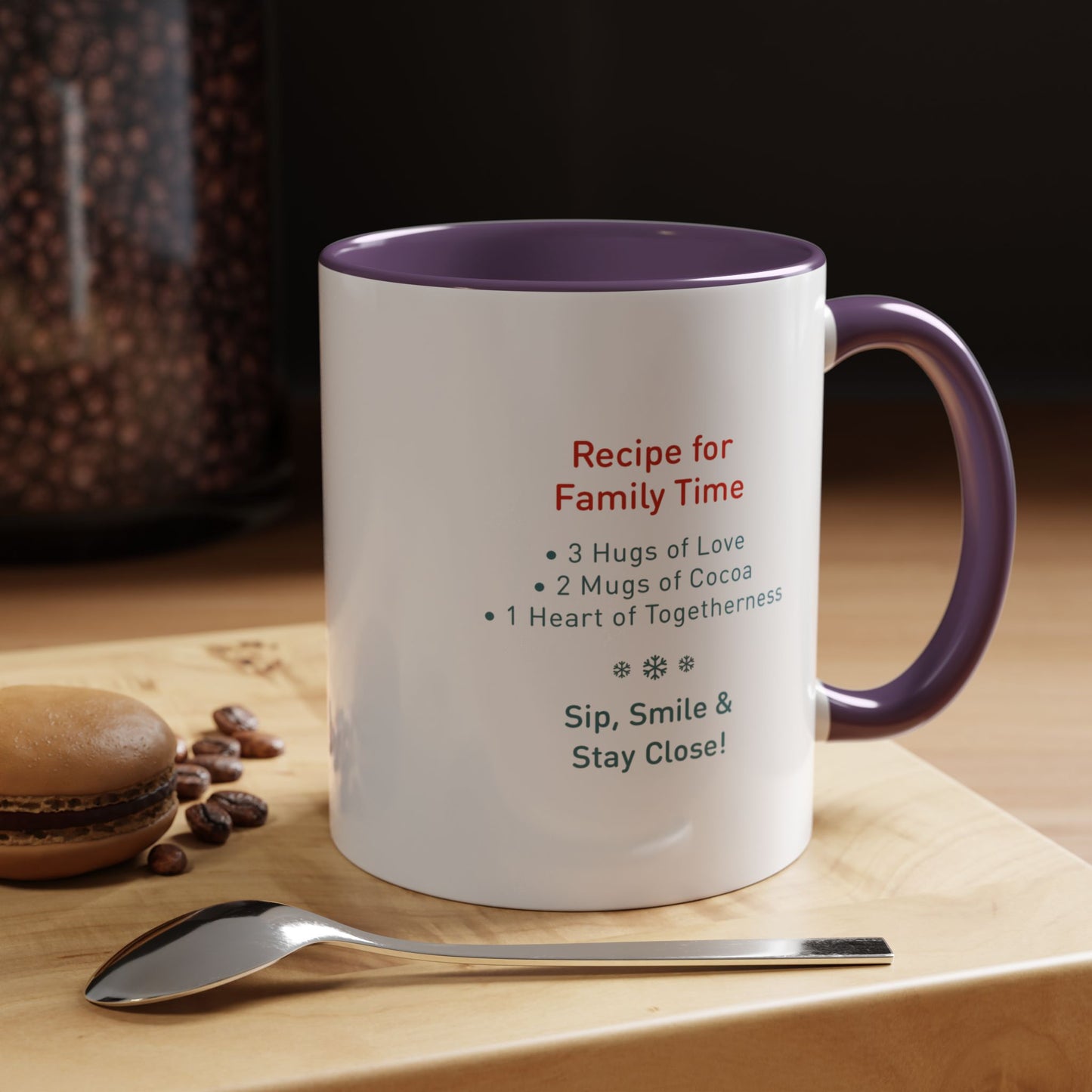 Holiday Recipe Coffee Mug – Recipe for Family Time Accent Mug (11/15oz)