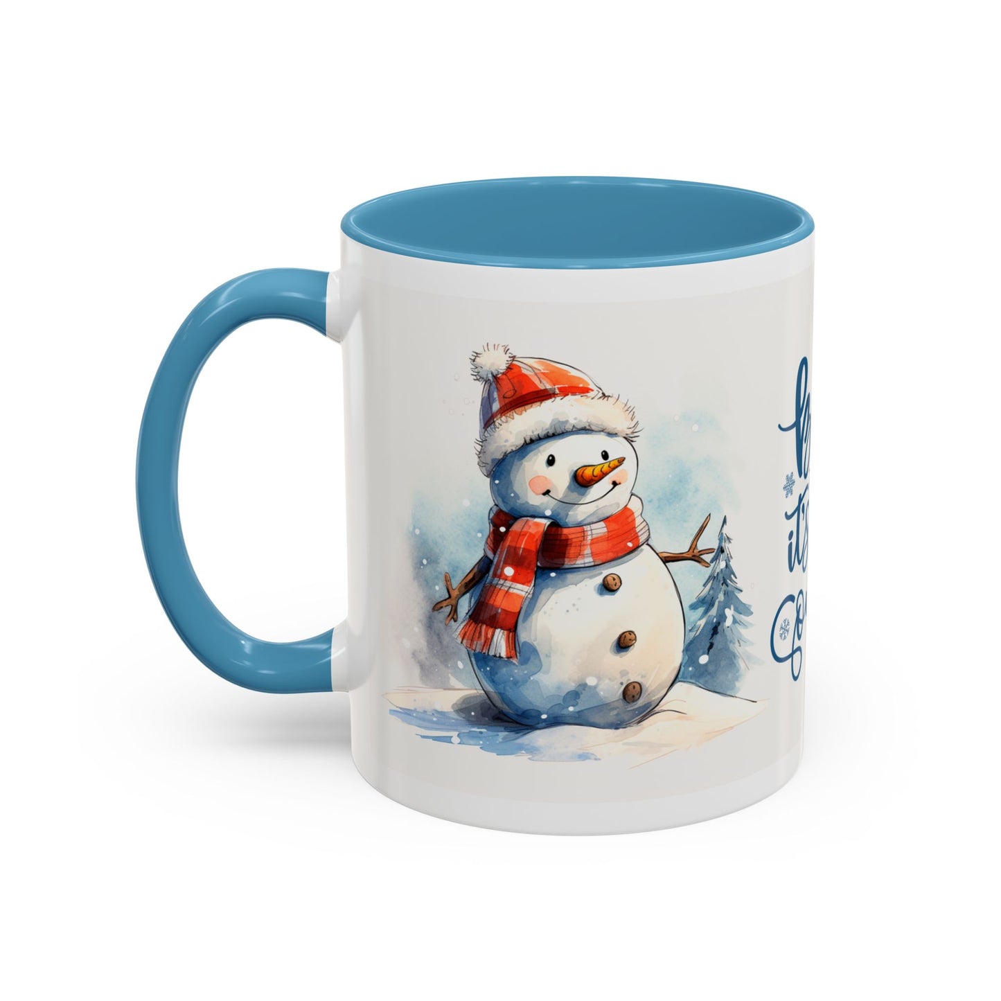 Baby It's Cold Outside Snowman Christmas Coffee Mug — Winter Holiday Hot Cocoa Cup (11/15oz)