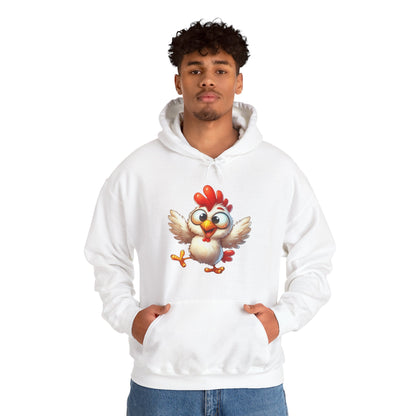 Cute Cartoon Chicken Hoodie — Playful Rooster Graphic Pullover