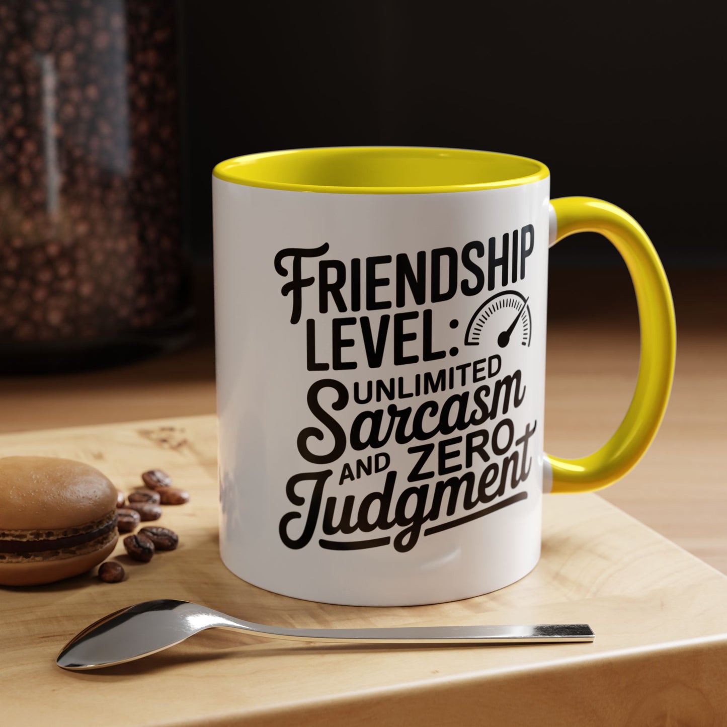 Funny Friendship Mug – Friendship Level Unlimited Sarcasm & Zero Judgment – Best Friend Gift – Sarcastic Coffee Cup