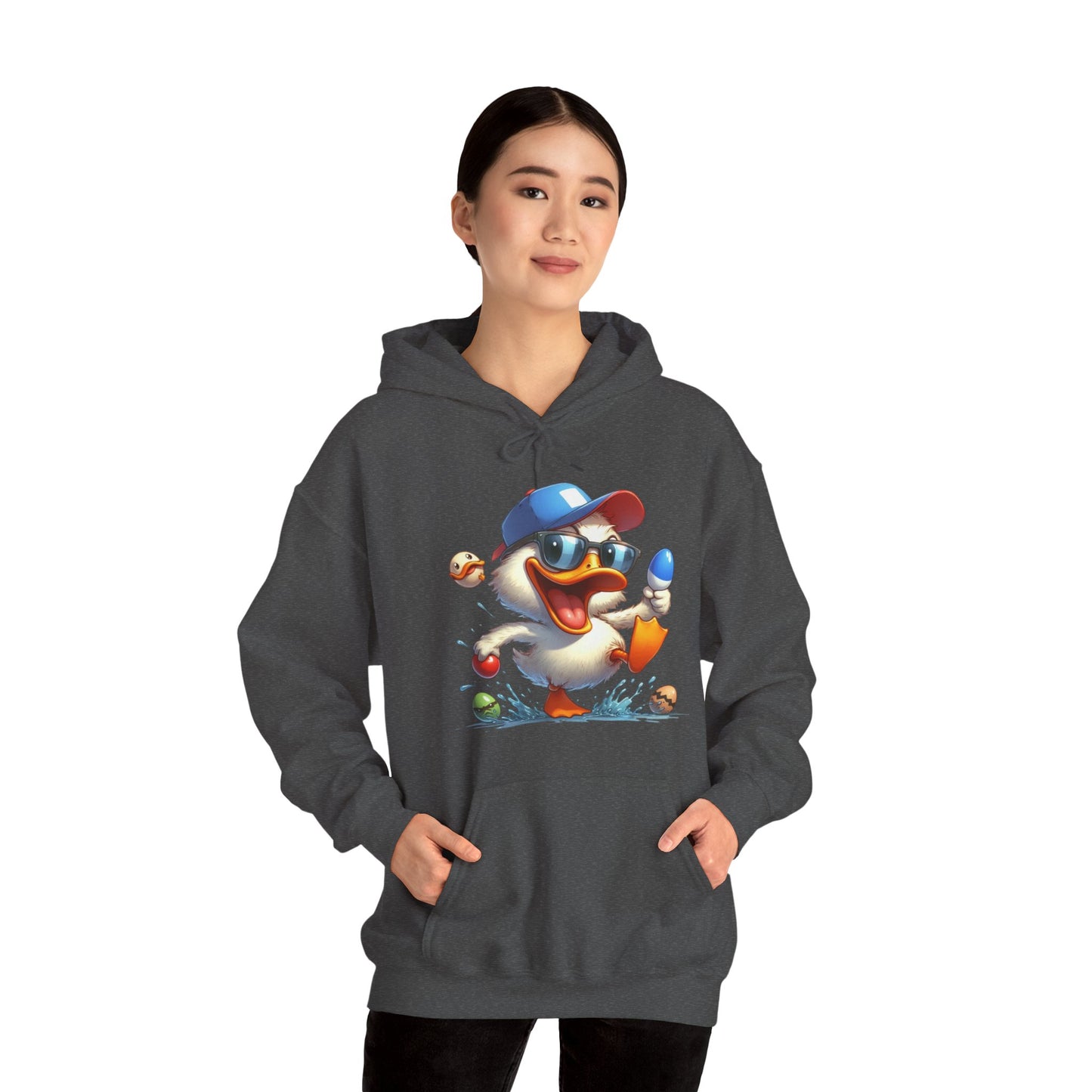 Duck Baseball Hoodie – Cute Baseball Duck Cartoon Pullover