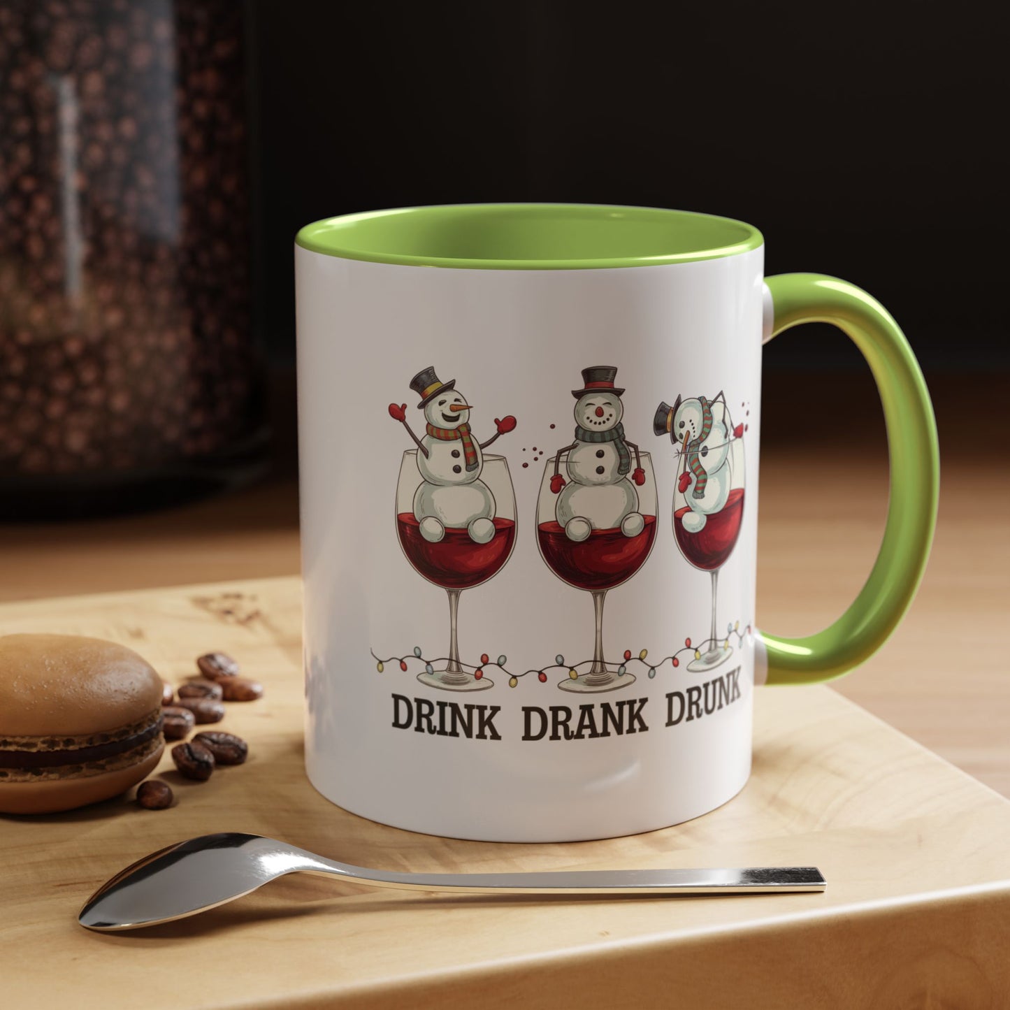 Drink Drank Drunk Wine Christmas Coffee Mug