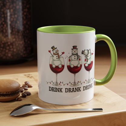 Drink Drank Drunk Wine Christmas Coffee Mug