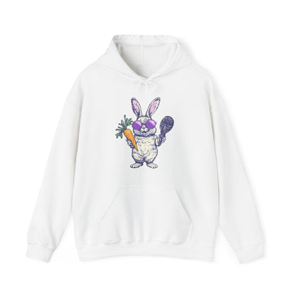 Easter Bunny Skull Hoodie — Cute Creepy Rabbit with Carrot & Bone Graphic
