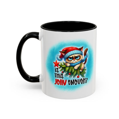 Is This Jolly Enough? Grumpy Cat Holiday Accent Mug