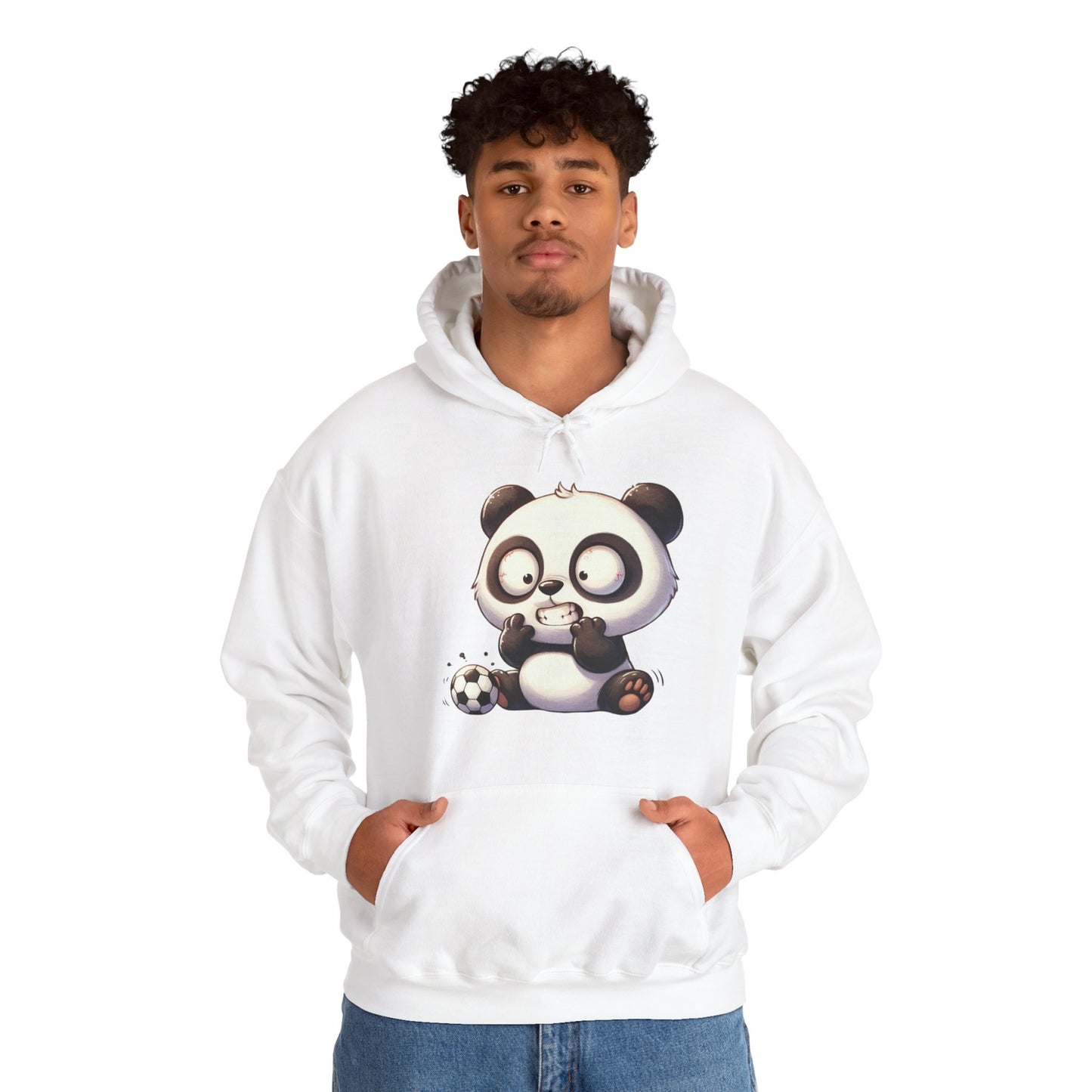 Cute Gamer Panda Hoodie – Adorable Panda Playing Video Games & Soccer Graphic Sweatshirt