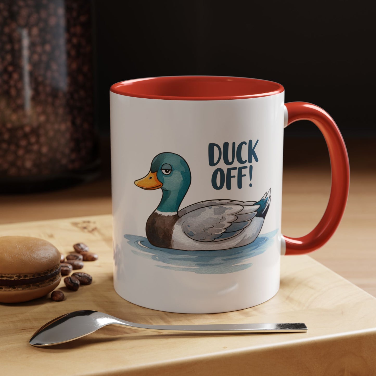 Funny Duck Coffee Mug – Duck Off! Sarcastic Animal Humor Cup