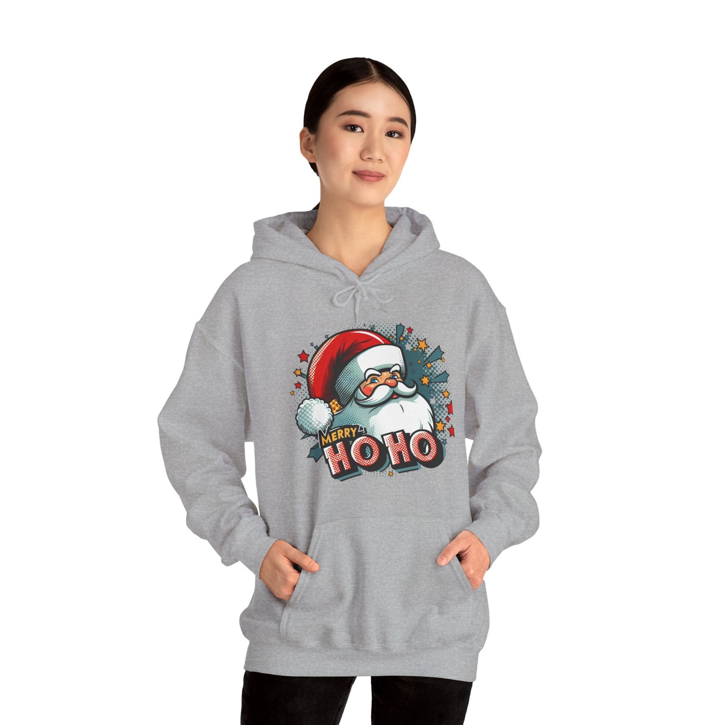 Christmas Santa Ho Ho Hoodie – Merry Ho Ho Festive Holiday Sweatshirt