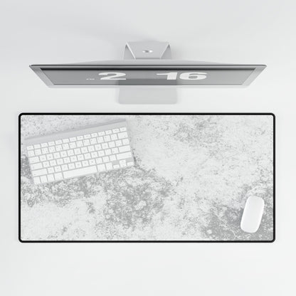 Marble Texture Desk Mat — Large Extended Mouse Pad, Gray White Office & Gaming Surface