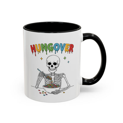 Hungover Coffee Mug — Funny Skeleton Cereal Mug (11/15oz)