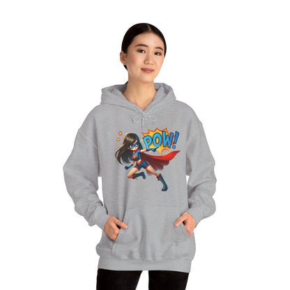Superhero Girl Hoodie — POW! Graphic Pullover for Fans