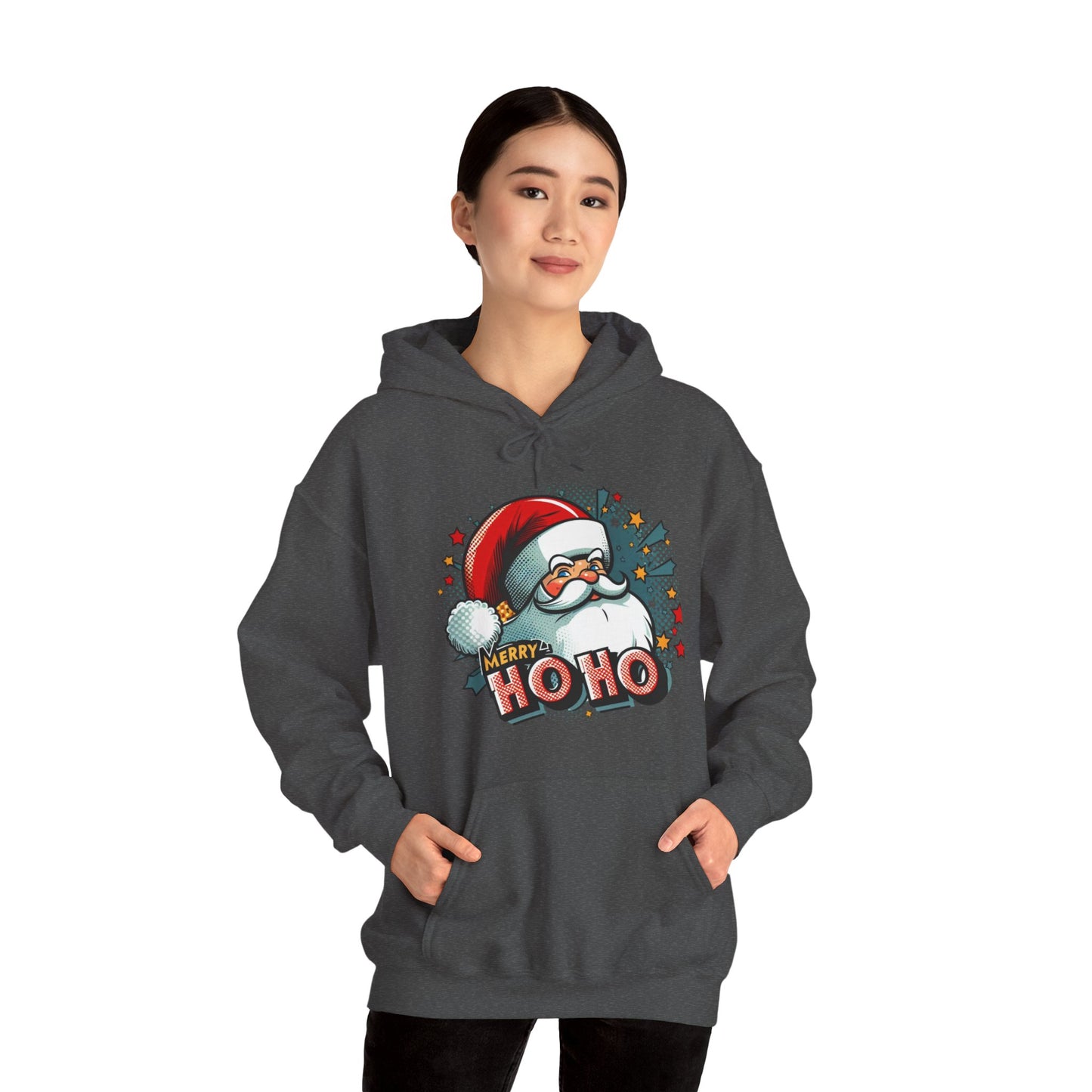 Christmas Santa Ho Ho Hoodie – Merry Ho Ho Festive Holiday Sweatshirt