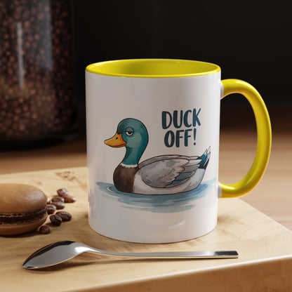 Funny Duck Coffee Mug – Duck Off! Sarcastic Animal Humor Cup