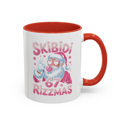 Skibidi Rizzmas Coffee Mug — Funny Santa Holiday Accent Mug (11/15oz)