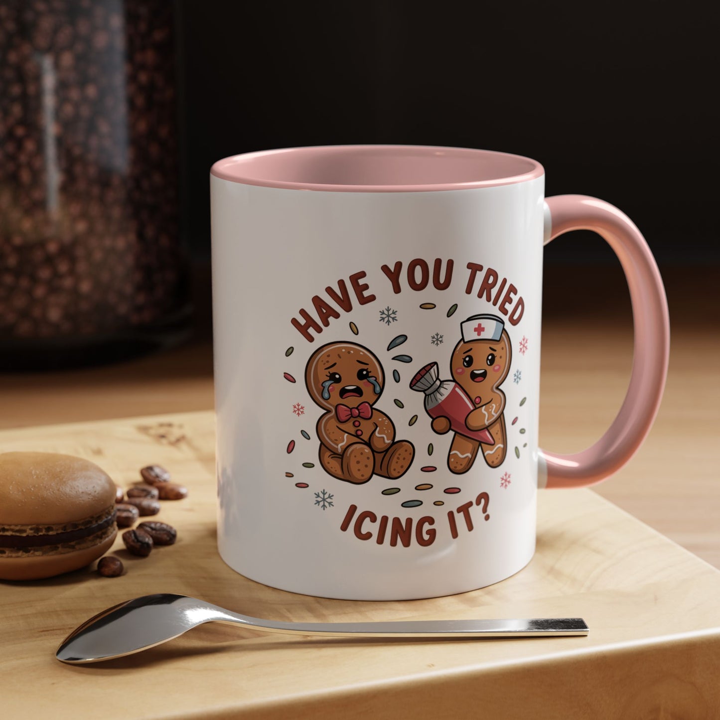 Have You Tried Icing It? Gingerbread Cookie Coffee Mug — Cute Holiday Baking Gift (11/15 oz)