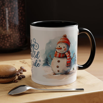 Baby It's Cold Outside Snowman Christmas Coffee Mug — Winter Holiday Hot Cocoa Cup (11/15oz)