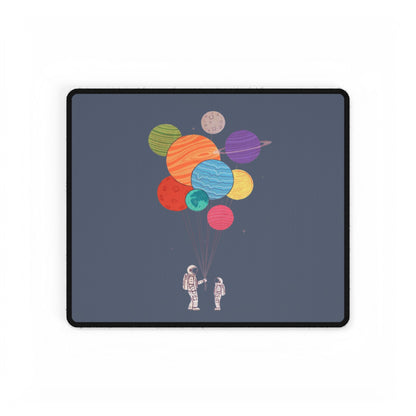Astronaut & Planets Desk Mat — Large Space-Themed Mousepad