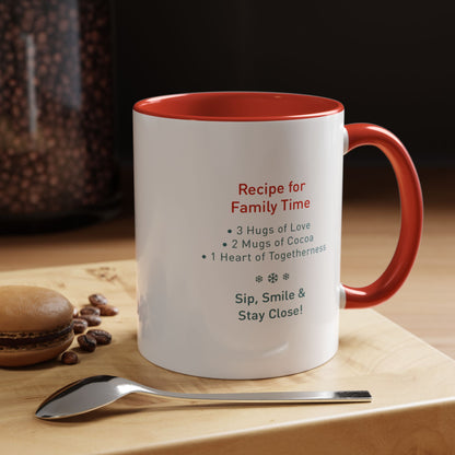 Holiday Recipe Coffee Mug – Recipe for Family Time Accent Mug (11/15oz)