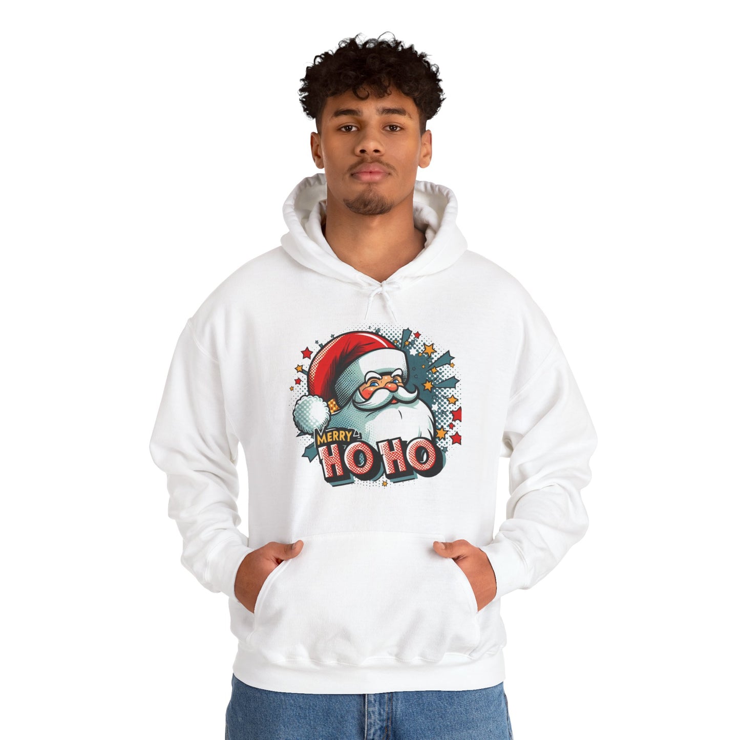Christmas Santa Ho Ho Hoodie – Merry Ho Ho Festive Holiday Sweatshirt