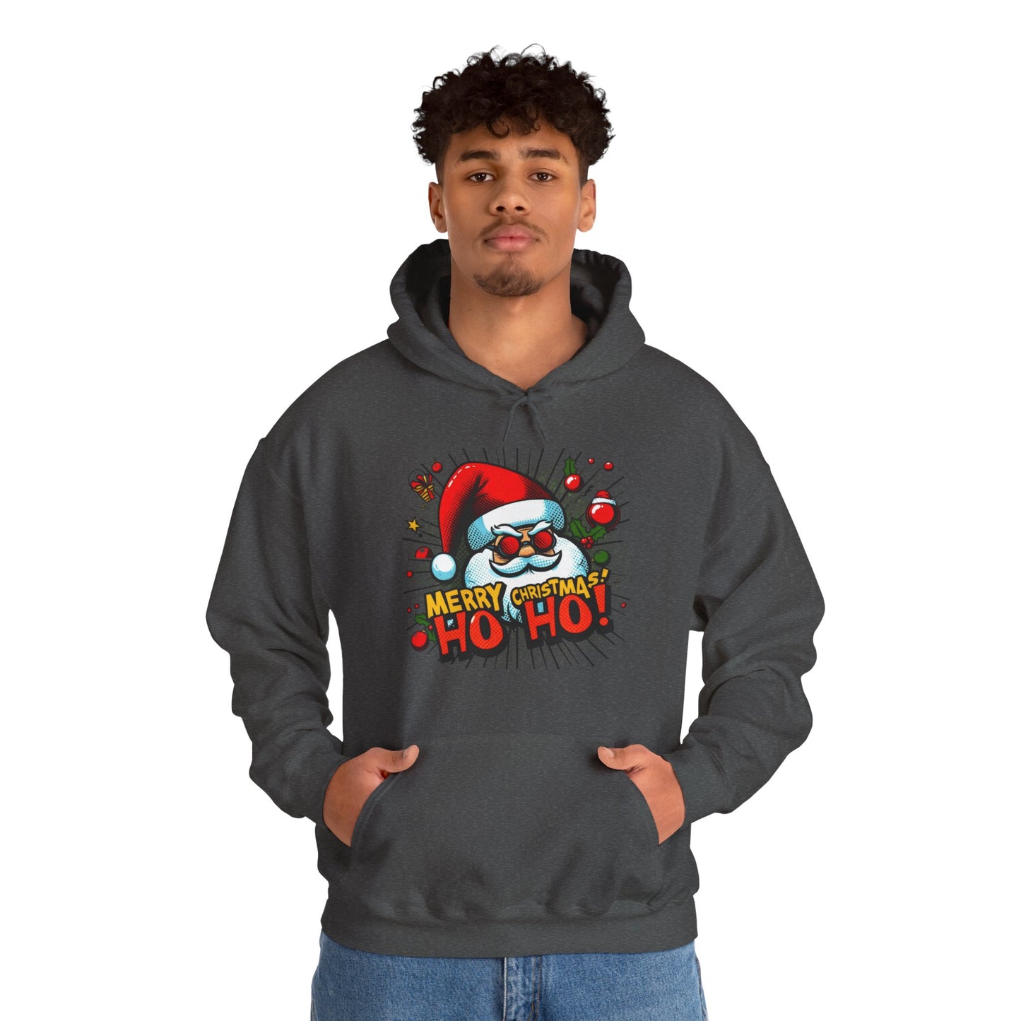 Santa 'Merry Christmas Ho Ho!' Hoodie — Festive Holiday Sweatshirt