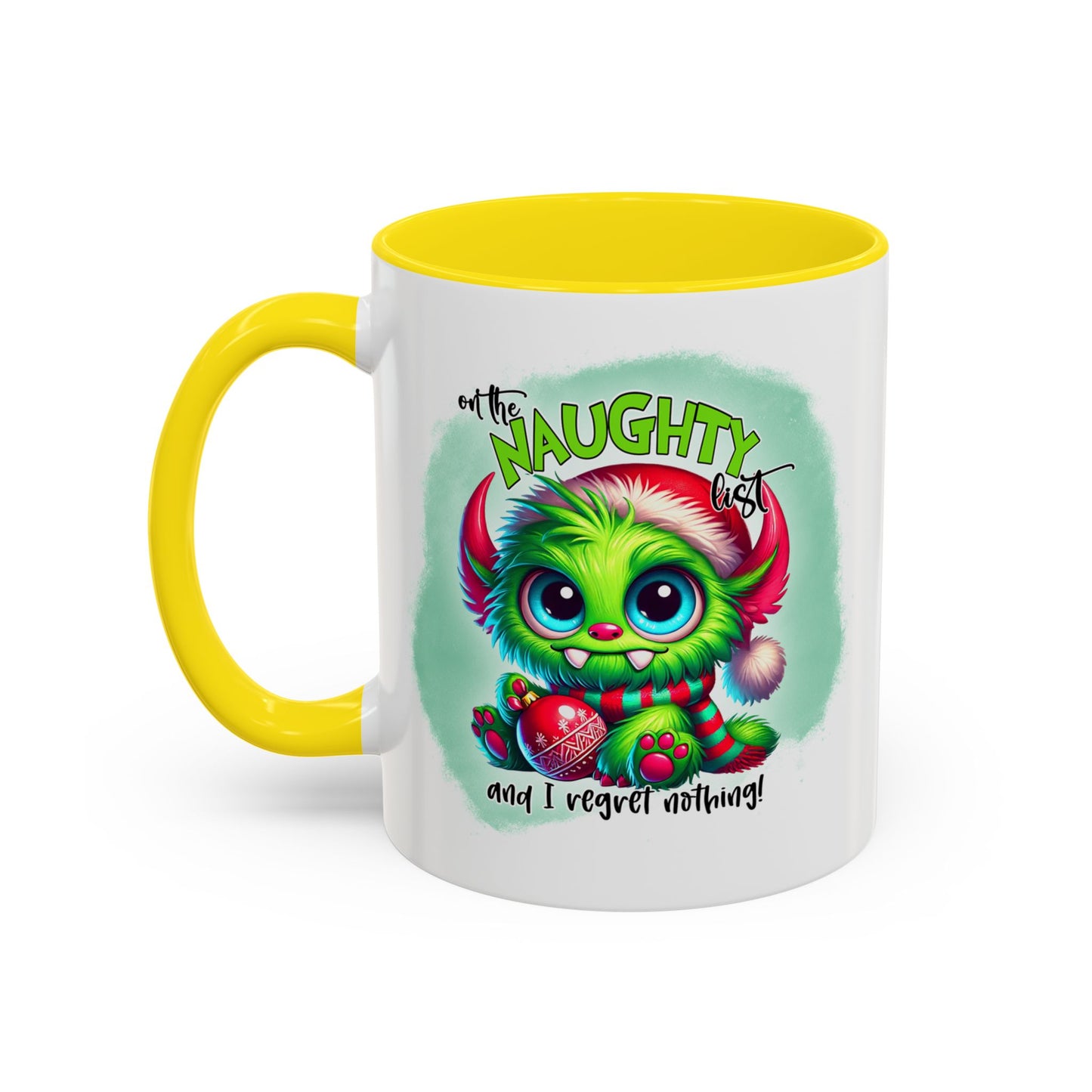 Naughty List Christmas Mug – Cute Monster Holiday Coffee Cup, Funny Xmas Gift (11oz/15oz)