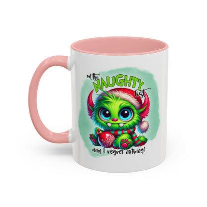 Naughty List Christmas Mug – Cute Monster Holiday Coffee Cup, Funny Xmas Gift (11oz/15oz)