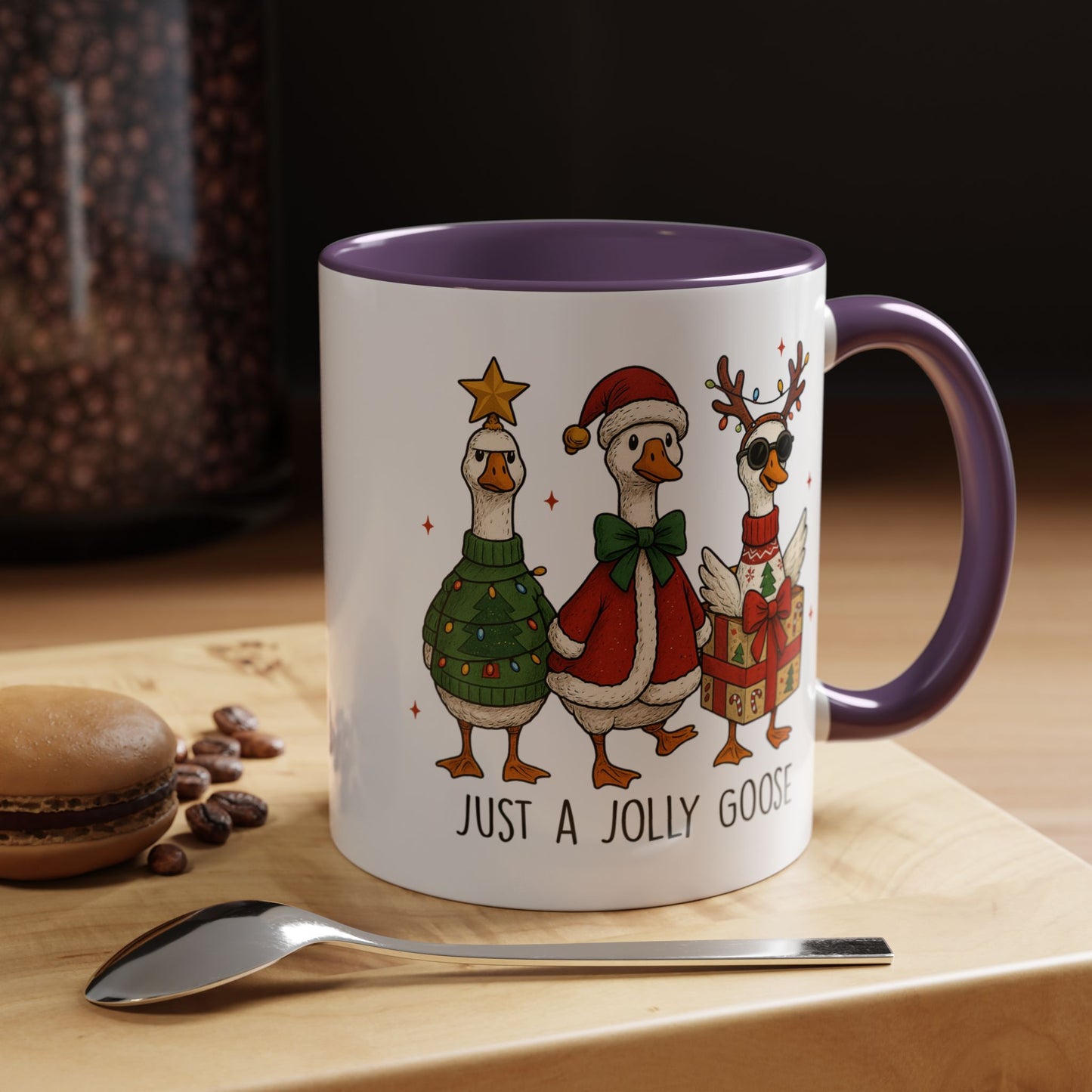 Just a Jolly Goose Christmas Mug – Funny Holiday Goose Coffee Cup