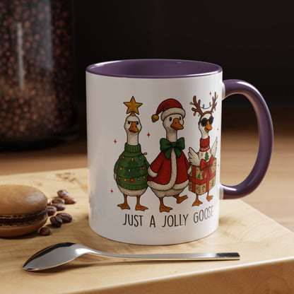 Just a Jolly Goose Christmas Mug – Funny Holiday Goose Coffee Cup