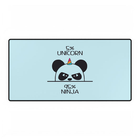 Panda Desk Mat – “5% Unicorn 95% Ninja” Large Gaming/Office Mousepad