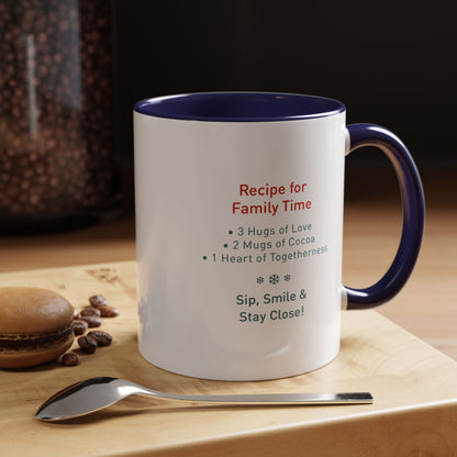 Holiday Recipe Coffee Mug – Recipe for Family Time Accent Mug (11/15oz)