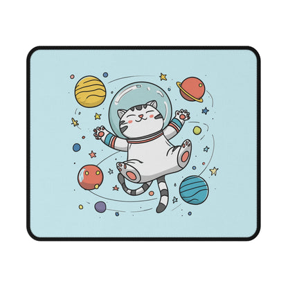 Space Cat Mouse Pad — Cute Astronaut Cat Gaming Mousepad