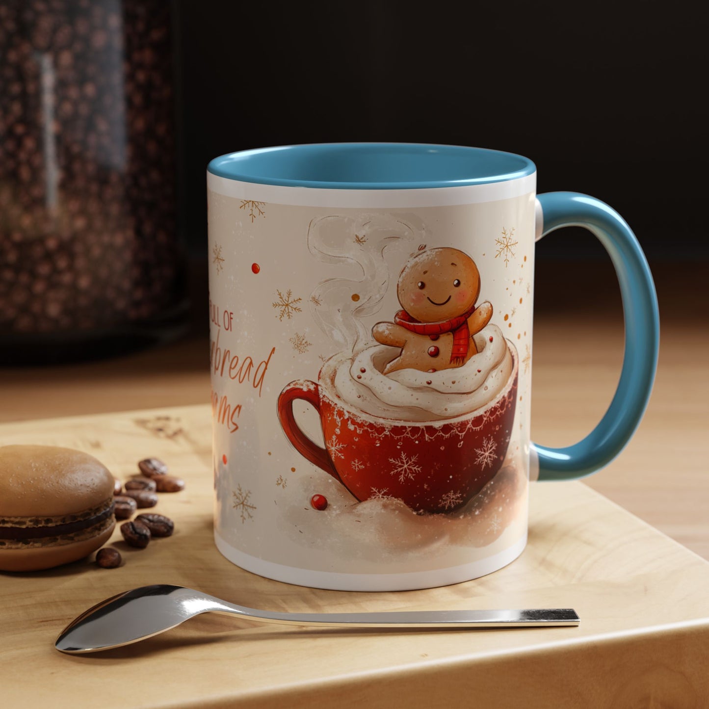 Gingerbread Dreams Coffee Mug — Holiday Accent Christmas Mug (11/15oz)