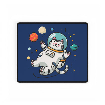 Space Cat Desk Mat — Cute Astronaut Cat Gaming Mouse Pad